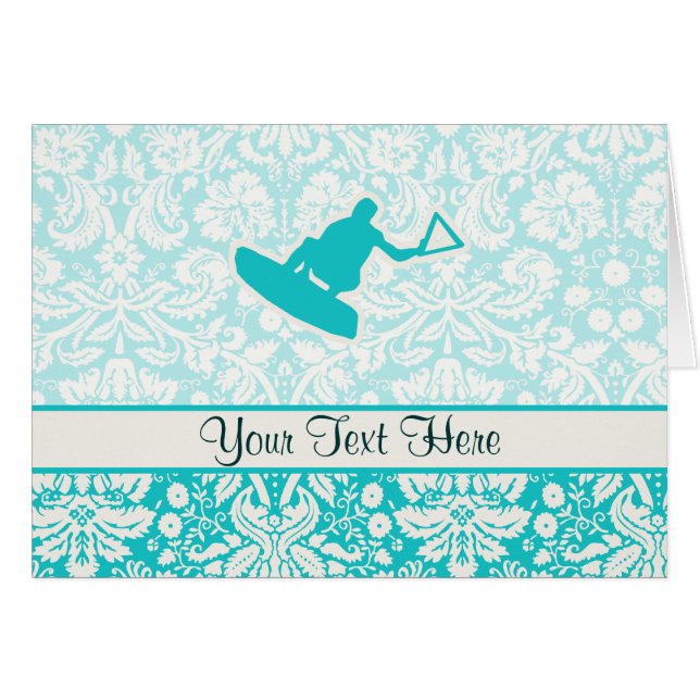 Cartão Wakeboarder da cerceta (Frente Horizontal)