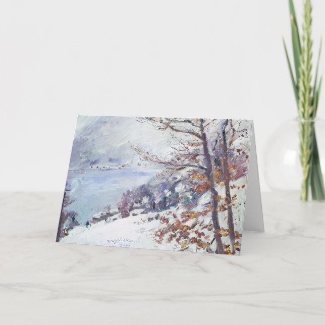 Cartão Walchensee no inverno | Lovis Corinth (Frente)