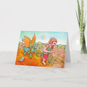 Cartão Walking the Gargoyle Greeting Card