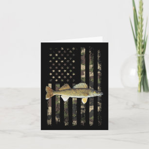 Cartão Walleye Camo American Flag1