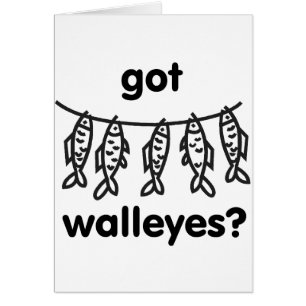 Cartão walleyes obtidos