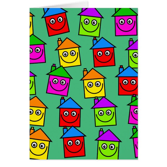 Cartão Wallpaper da Casa Feliz (Frente)