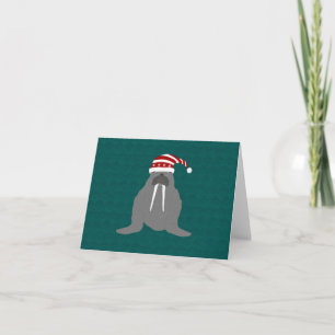 Cartão Walrus Holiday Greeting Card