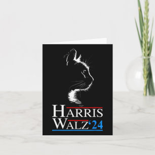 Cartão Waltz 2024 Eleição Engraçado Cat Kamala Harris Tim
