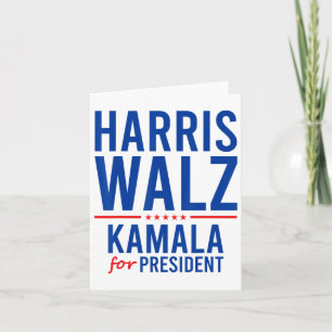 Cartão Walz 2024 Kamala Harris Para O Presidente Tim Walz