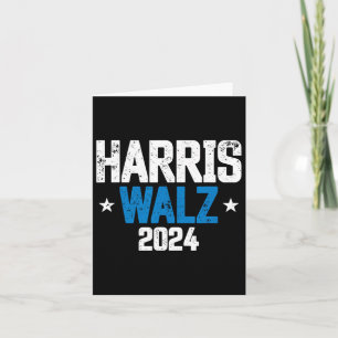 Cartão Walz 2024 Não vamos voltar Kamala Harris Vp Wa