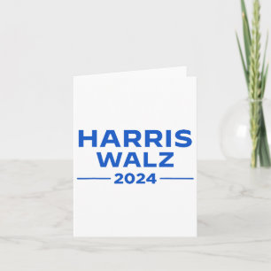 Cartão Walz 2024 Presidente Americano Flag Kamala Harris