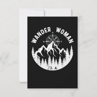 Cartão Wander Woman Hiking Adventure