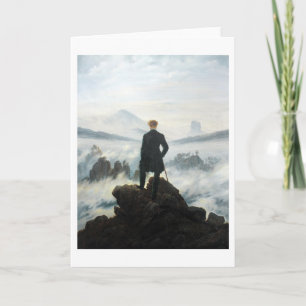 Cartão Wanderer acima do Mar de Nevoeiro, Friedrich