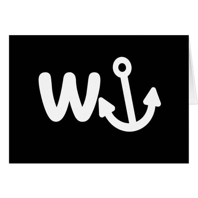Cartão wanker w âncora (Frente Horizontal)