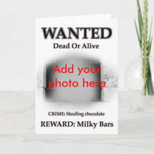 Cartão Wanted criminal jail cell prison prisoner photo