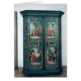 Cartão Wardrobe decorado com cenas dos quatro