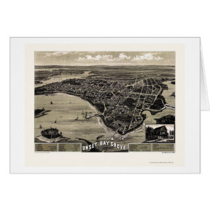 Cartão Wareham, mapa panorâmico das MÃES - 1885