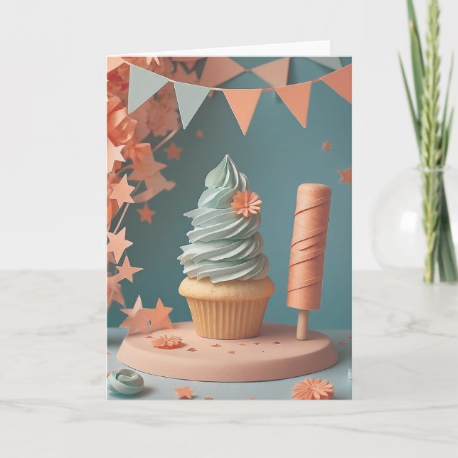 Cartão Warm Backyard Birthday Memories (Frente)