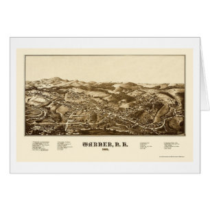 Cartão Warner, mapa panorâmico do NH - 1887
