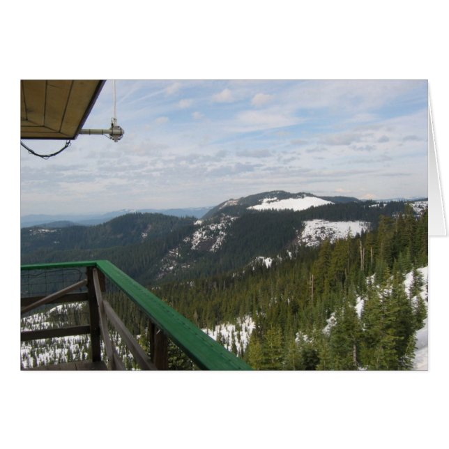 Cartão Warner Mountain Fire Lookout (Frente Horizontal)