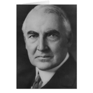 Cartão Warren G. Harding 29º Presidente