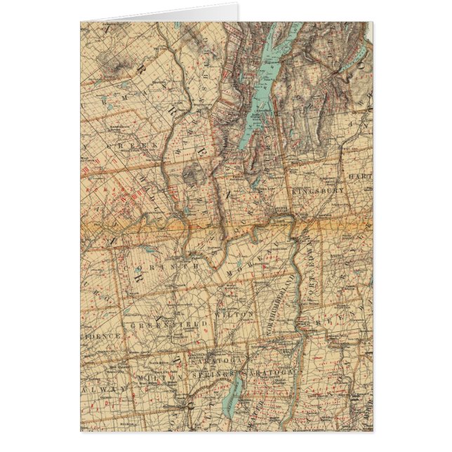 Cartão Warren, Saratoga, condados de Washington (Frente)