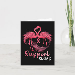 Cartão Warrior Support Squad Flamingo Breast Cancer Aware