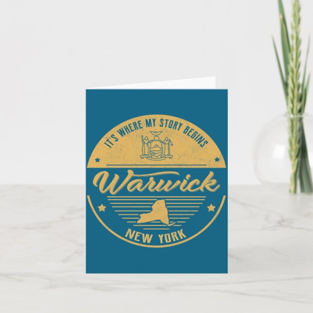 Cartão Warwick New York Its Where My Story Begins  (Frente)