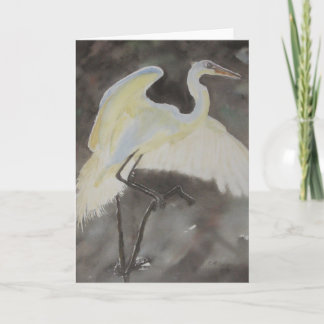 Cartão Wary Landing Card Watercolor por E.McClellan