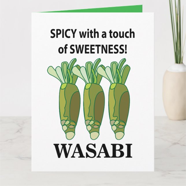 Cartão Wasabi Spicy Com Um Toque De Sweetness Wasabi (Frente)