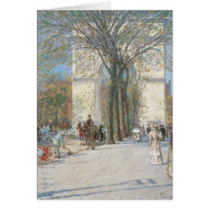 Cartão Washington Arch, Primavera por Frederick Childe Ha