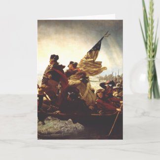 Cartão Washington Cruzando o Delaware por Emanuel Leutze