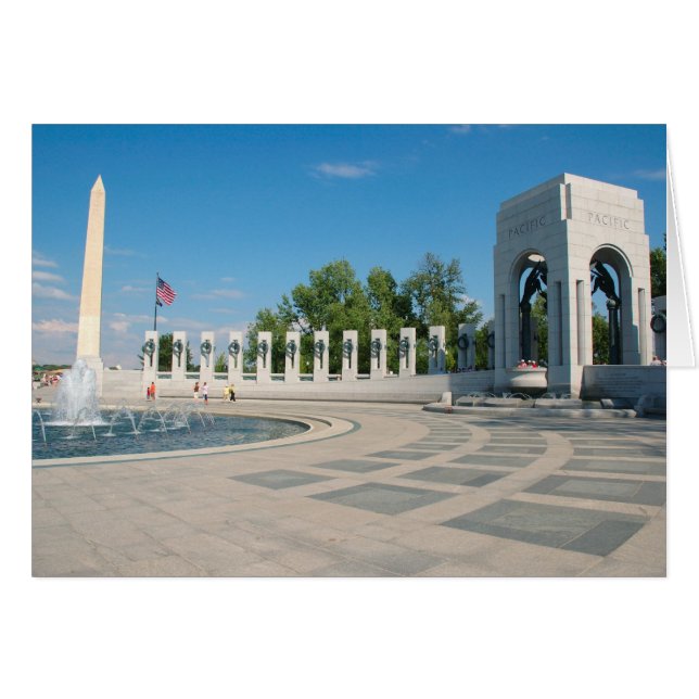 Cartão Washington, DC, Memorial Nacional da Segunda Guerr (Frente Horizontal)