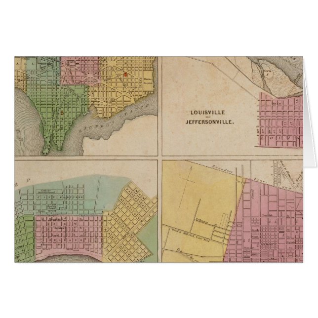 Cartão Washington Louisville e Jeffersonville (Frente Horizontal)