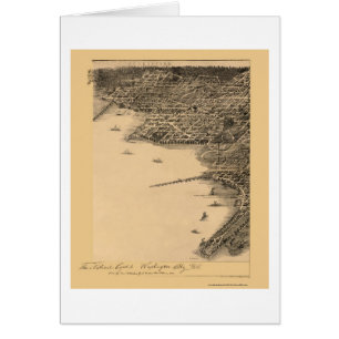 Cartão Washington, mapa panorâmico da C.C. - 1883