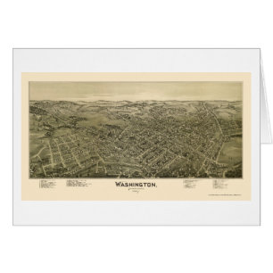 Cartão Washington, mapa panorâmico do PA - 1897