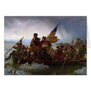 Cartão Washington que cruza o Delaware por Emanuel Leutze