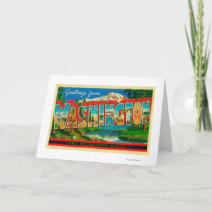 Cartão Washington - The Evergreen State