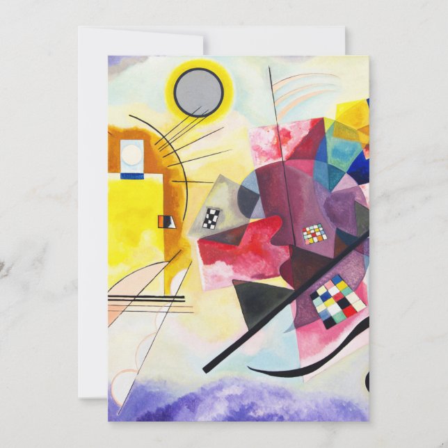 Cartão Wassily Kandinsky - Azul Amarelo (Frente)