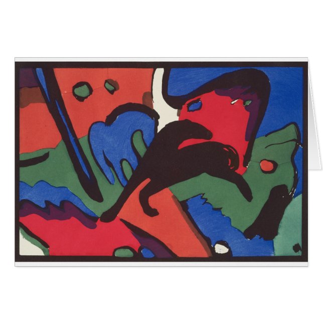 Cartão Wassily Kandinsky Franz Marc Blue Rider Painting (Frente Horizontal)