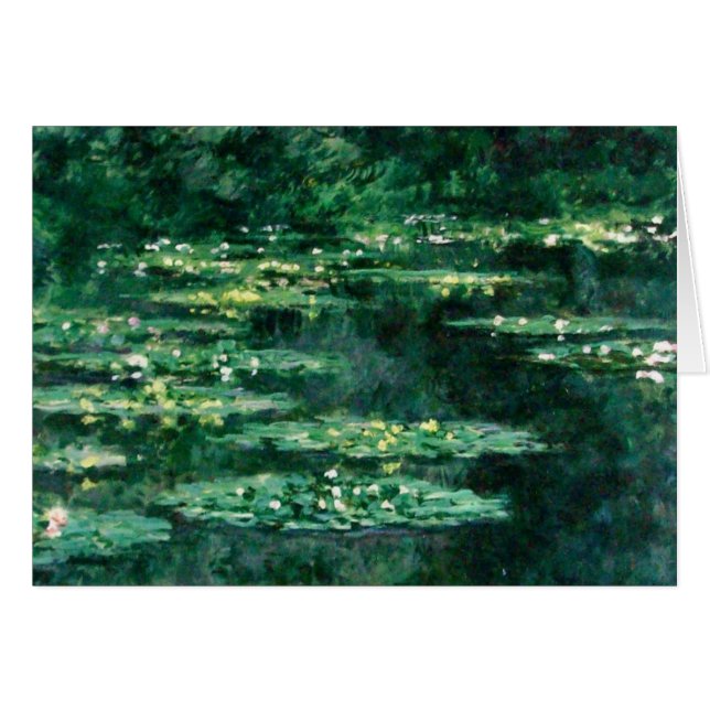 Cartão WATER LILIES POND por Claude Monet (Frente Horizontal)