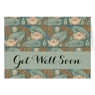 Cartão Water Lily Art Nouveau Nature