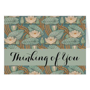 Cartão Water Lily Art Nouveau Nature