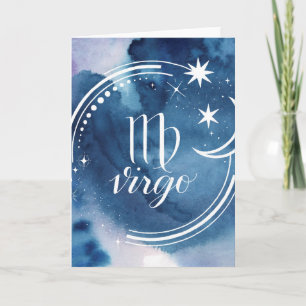 Cartão Watercolor Astrology - Virgo