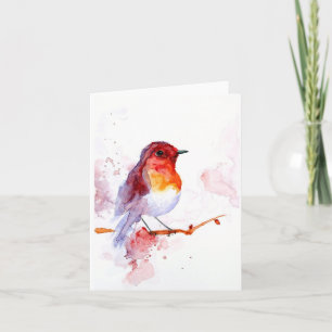 Cartão watercolor bird