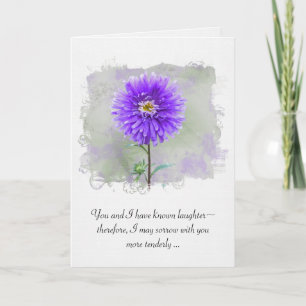 Cartão Watercolor Dahlia Sympathy