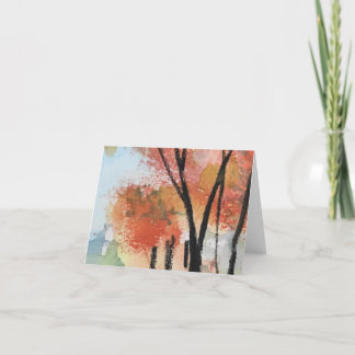Cartão Watercolor de outono