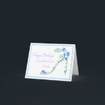 Cartão Watercolor Floral Fashion Birthday Sister<br><div class="desc">Uma adorável aquarela de Daphsam com um salto alto no design floral. Você pode personalizar este cartão de aniversário para sua pessoa,  é a vida quem é uma diva de moda!</div>