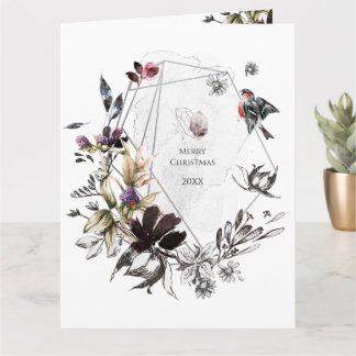 Cartão watercolor floral frame