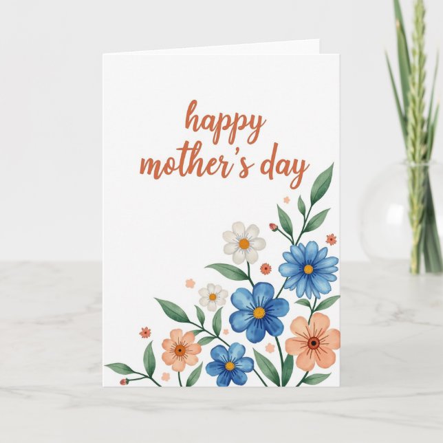 Cartão Watercolor Floral Note Card (Frente)