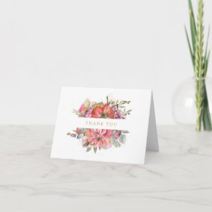 Cartão Watercolor Floral Simpatia Obrigado