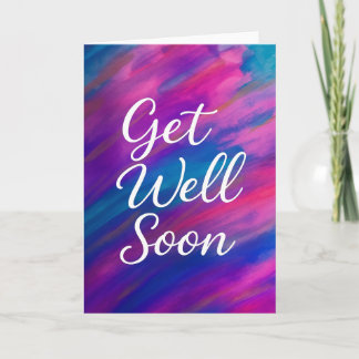 Cartão Watercolor Get Well Soon
