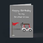 Cartão Watercolor Golf Fun Golf Brother Brother in-law<br><div class="desc">Bonita Arte Divertida de Golfe de Cachorro de Cachorro para seu aniversário de cunhado Perfeito para aquele que ama golfe</div>