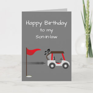 Cartão Watercolor Golf Fun Golf Brother Son-in-law